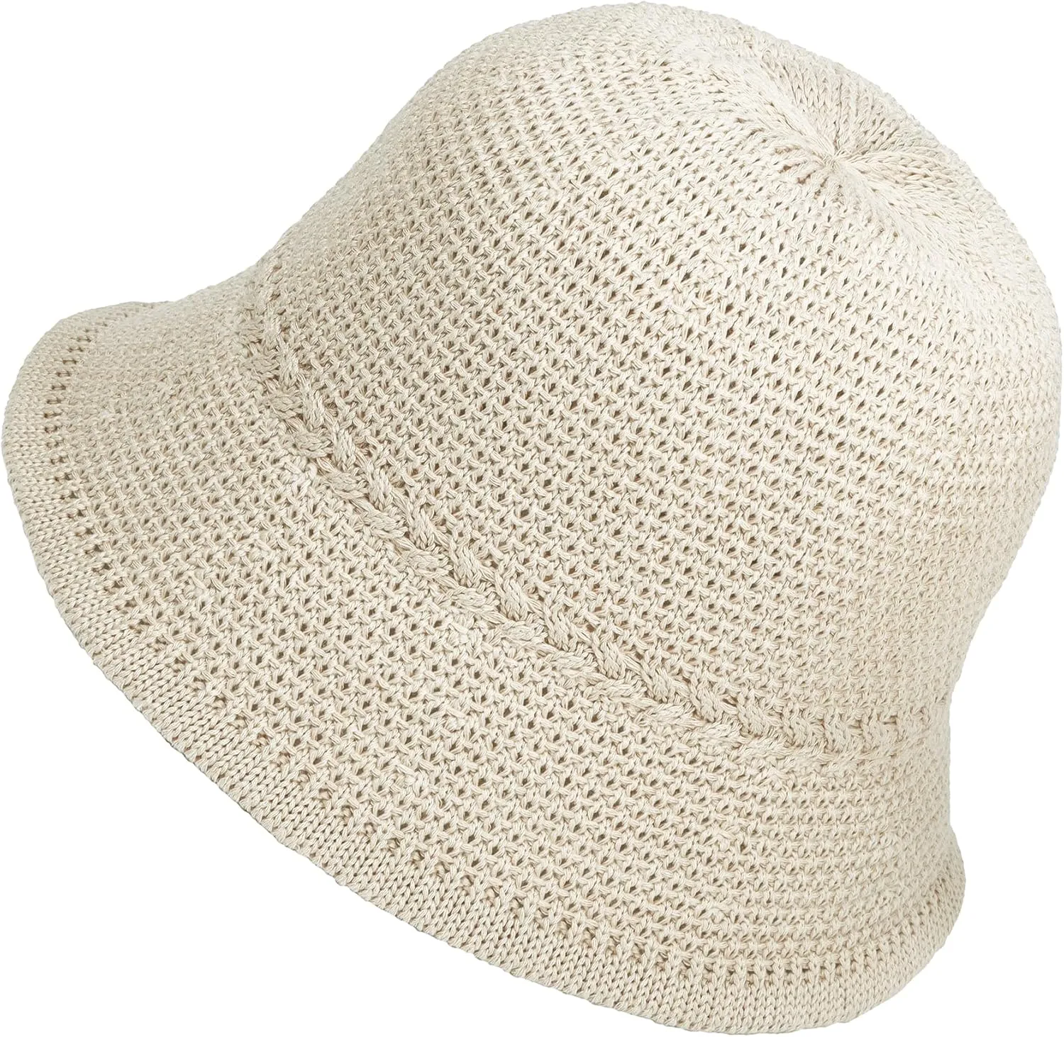 Khaki Mesh Woven Foldable Packable Crochet Beach Hats for Women Summer Hat, Floppy Wide Brim Hats for Women