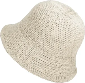 Khaki Mesh Woven Foldable Packable Crochet Beach Hats for Women Summer Hat, Floppy Wide Brim Hats for Women