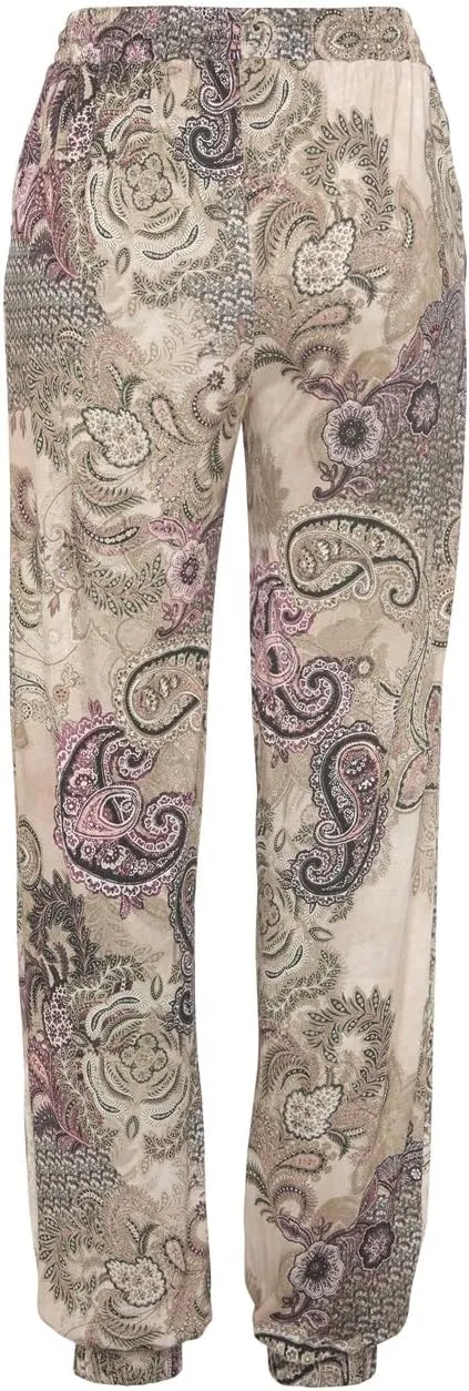 LASCANA Women's Smocked Elastic Hem Pants