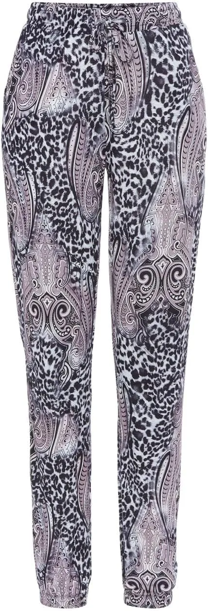 LASCANA Women's Smocked Elastic Hem Pants