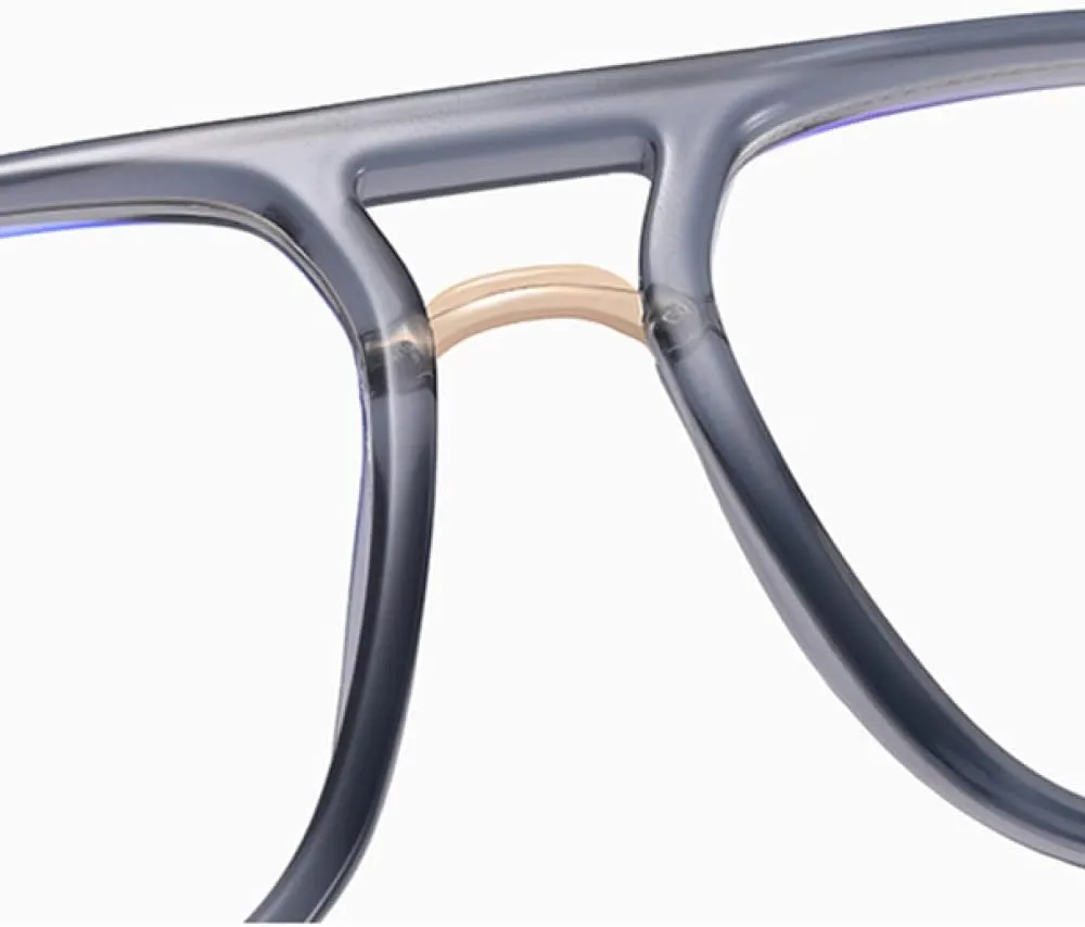 Light glasses for men male half metal square glasses frame women clear lens spring hinge