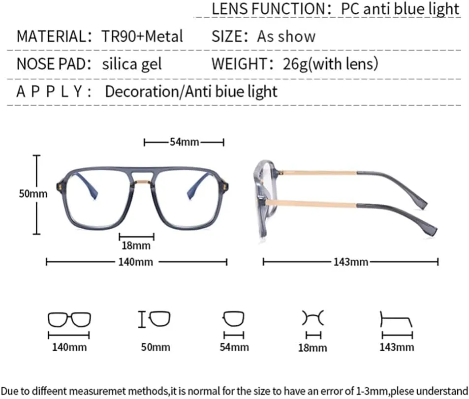 Light glasses for men male half metal square glasses frame women clear lens spring hinge