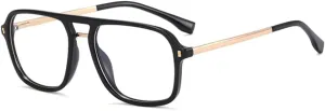 Light glasses for men male half metal square glasses frame women clear lens spring hinge