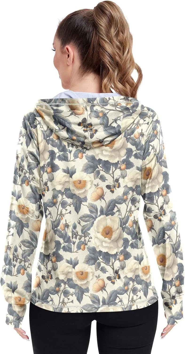 Lightweight Hoodie with Pockets Camping T-Shirt UPF 50  Protection Comfort Sweatshirt Hiking Outdoor Performance