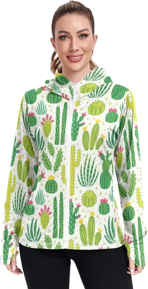 linqin Essentials Hoodie Long Sleeve Sun Shirt UPF 50  Protection Women's Sweatshirt Women Jacket
