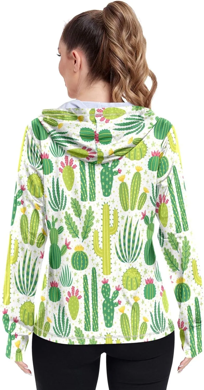linqin Essentials Hoodie Long Sleeve Sun Shirt UPF 50  Protection Women's Sweatshirt Women Jacket