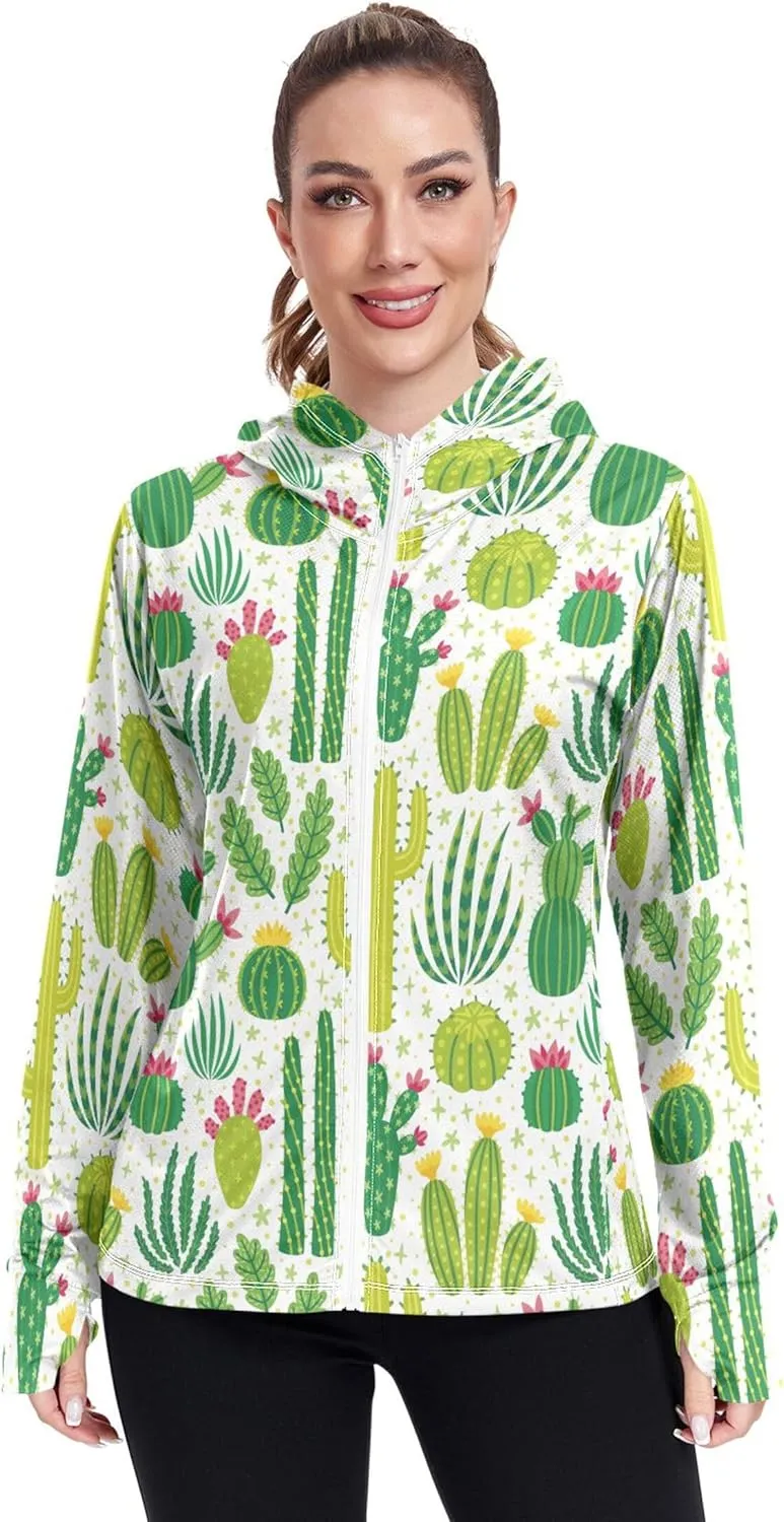 linqin Essentials Hoodie Long Sleeve Sun Shirt UPF 50  Protection Women's Sweatshirt Women Jacket