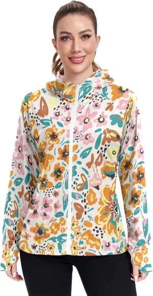 linqin Gym Hoodie Quick Dry Workout Shirts Quick Dry UPF 50  Protection Sweatshirt For Women Trendy Athletic Jacket