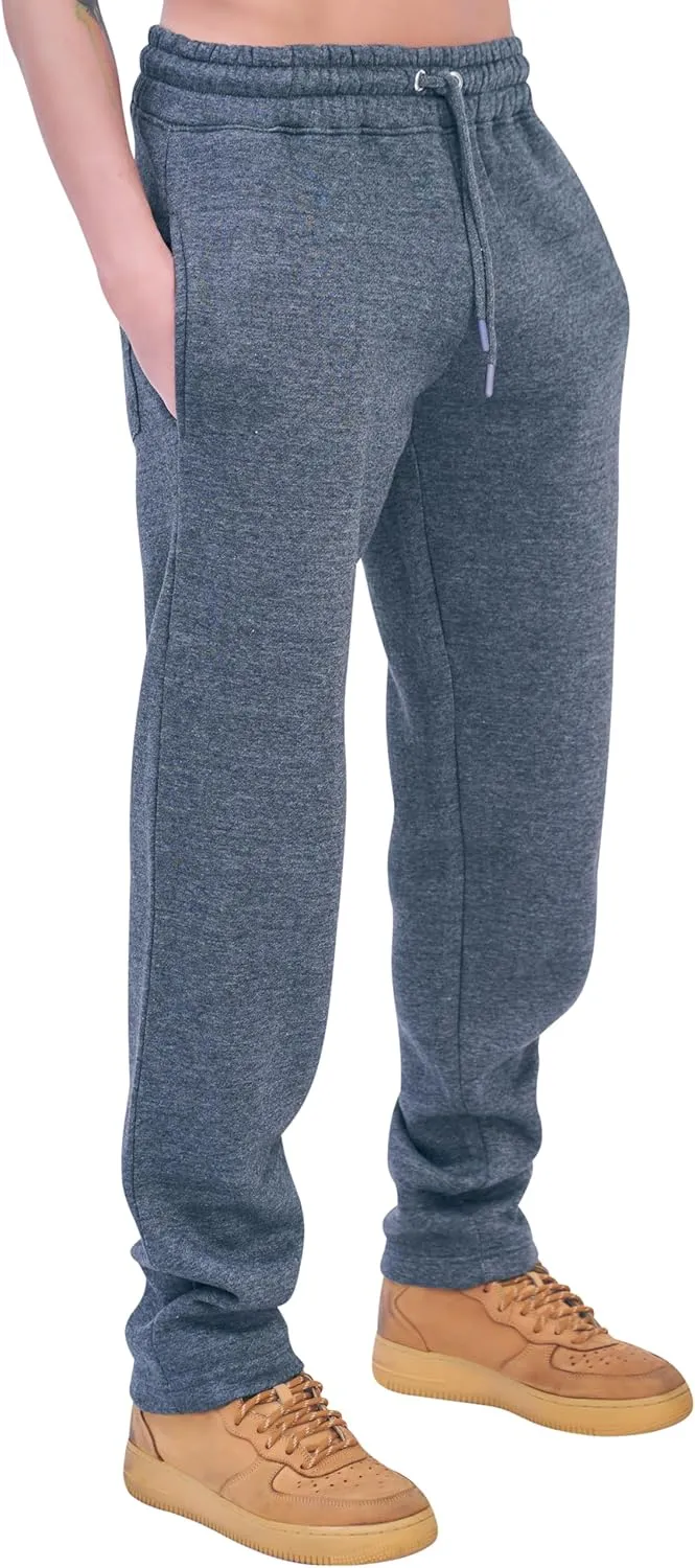 Love My Fashions® Mens Sweatpants with Pockets Open Bottom Fleece Joggers Drawstring Athletic Pants for Running Yoga Workout