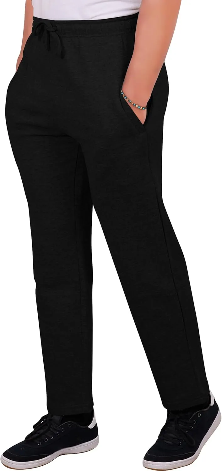 Love My Fashions® Mens Sweatpants with Pockets Open Bottom Fleece Joggers Drawstring Athletic Pants for Running Yoga Workout