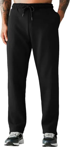 Love My Fashions® Mens Sweatpants with Pockets Open Bottom Fleece Joggers Drawstring Athletic Pants for Running Yoga Workout