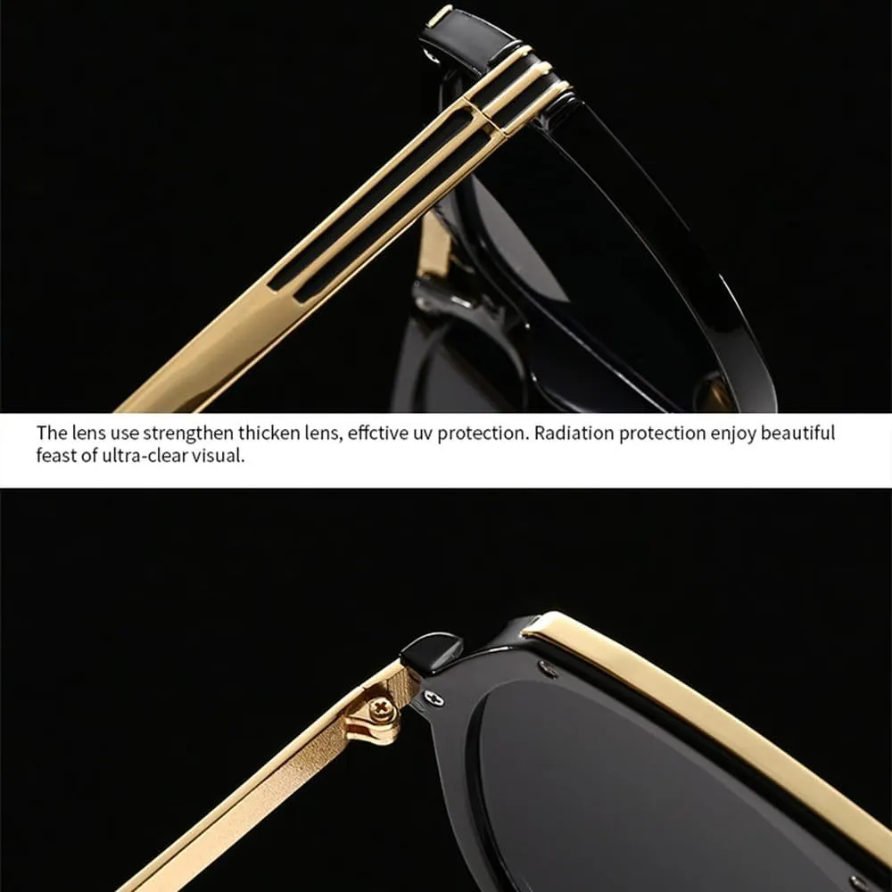 Luxury Oversized Round Sunglasses For Women Men Fashion Double Bridge Sun Glasses Shades UV400 Eyeglasses