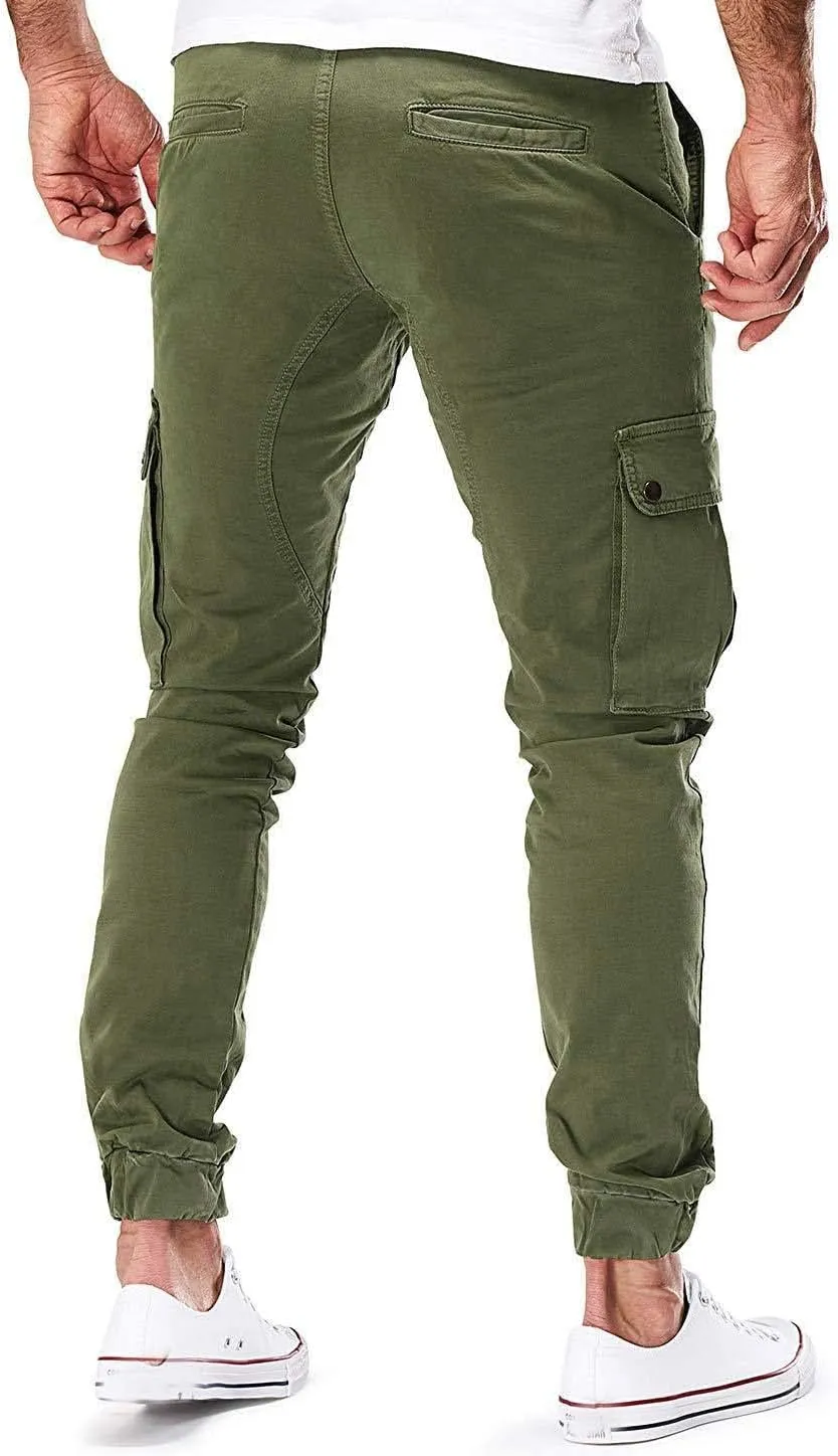 Mens Hiking Tactical Cargo Pants Outdoor Athletic Lightweight Army Work Outdoor Training Trousers with Pockets