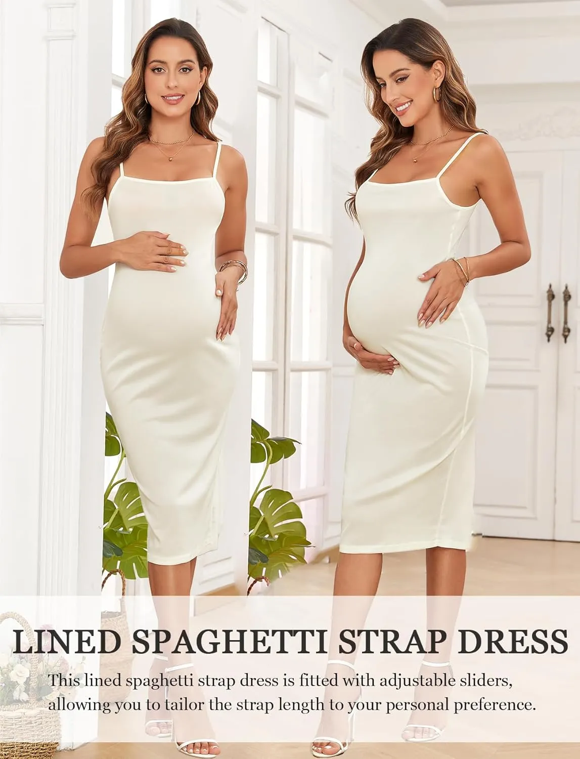 Mesh Maternity Dress Ruched Side Round Neck Pregnancy Dresses Baby Shower Wedding Guest Cocktail Party 2024 Fall