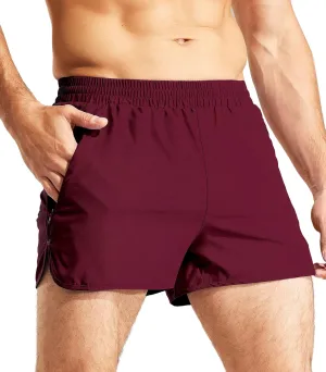 MIER Men's 3 Inches Quick Dry Running Shorts Liner Lightweight Water Resistant Athletic Workout Lined Shorts