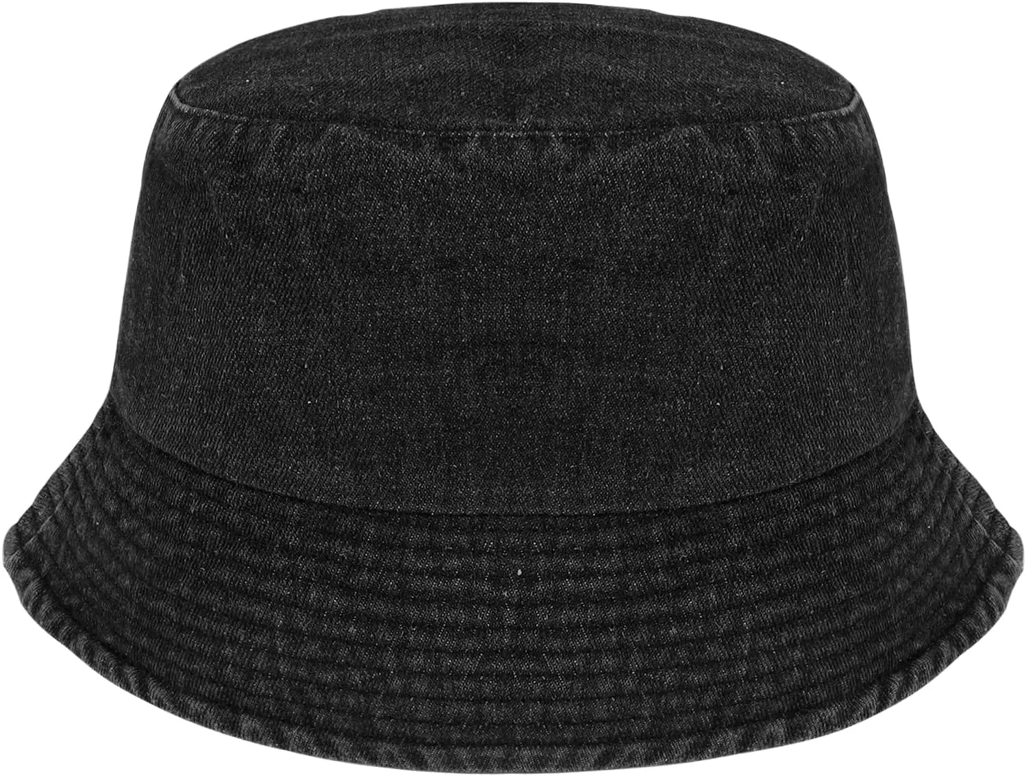 MILAKOO Unisex Demin Bucket Hat Washed Jean Fisherman Cap for Women Wide Brim Lightweight Packable