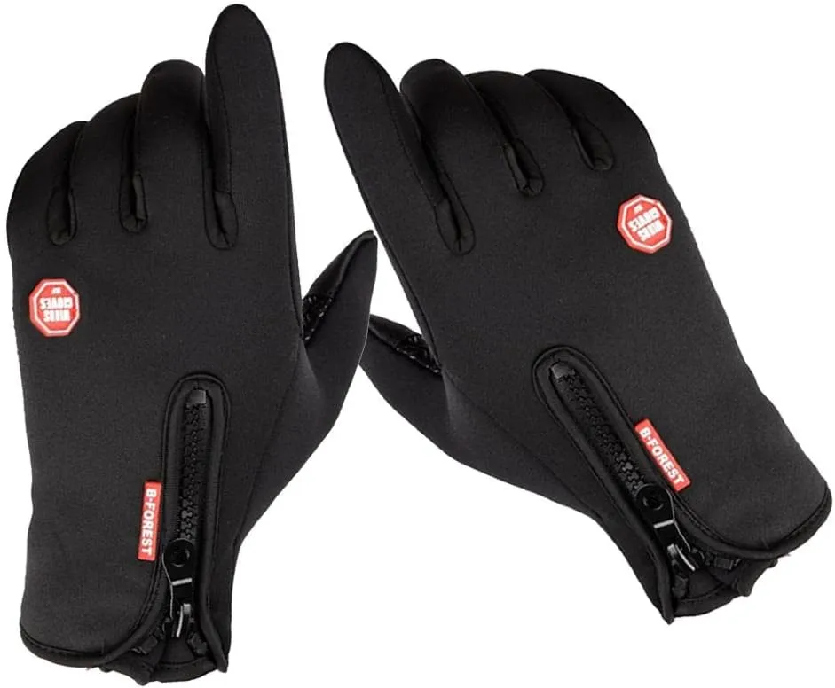misppro 1 Pair Waterproof Gloves Thermal Fleece Motorcycle Glove Touch Screen Mitten