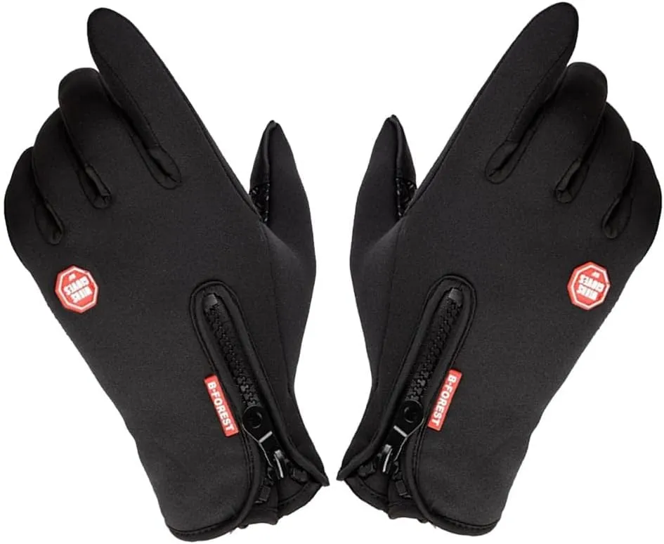 misppro 1 Pair Waterproof Gloves Thermal Fleece Motorcycle Glove Touch Screen Mitten