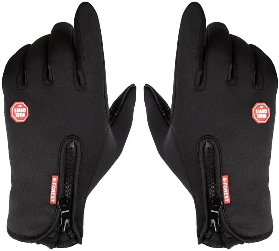 misppro 1 Pair Waterproof Gloves Thermal Fleece Motorcycle Glove Touch Screen Mitten