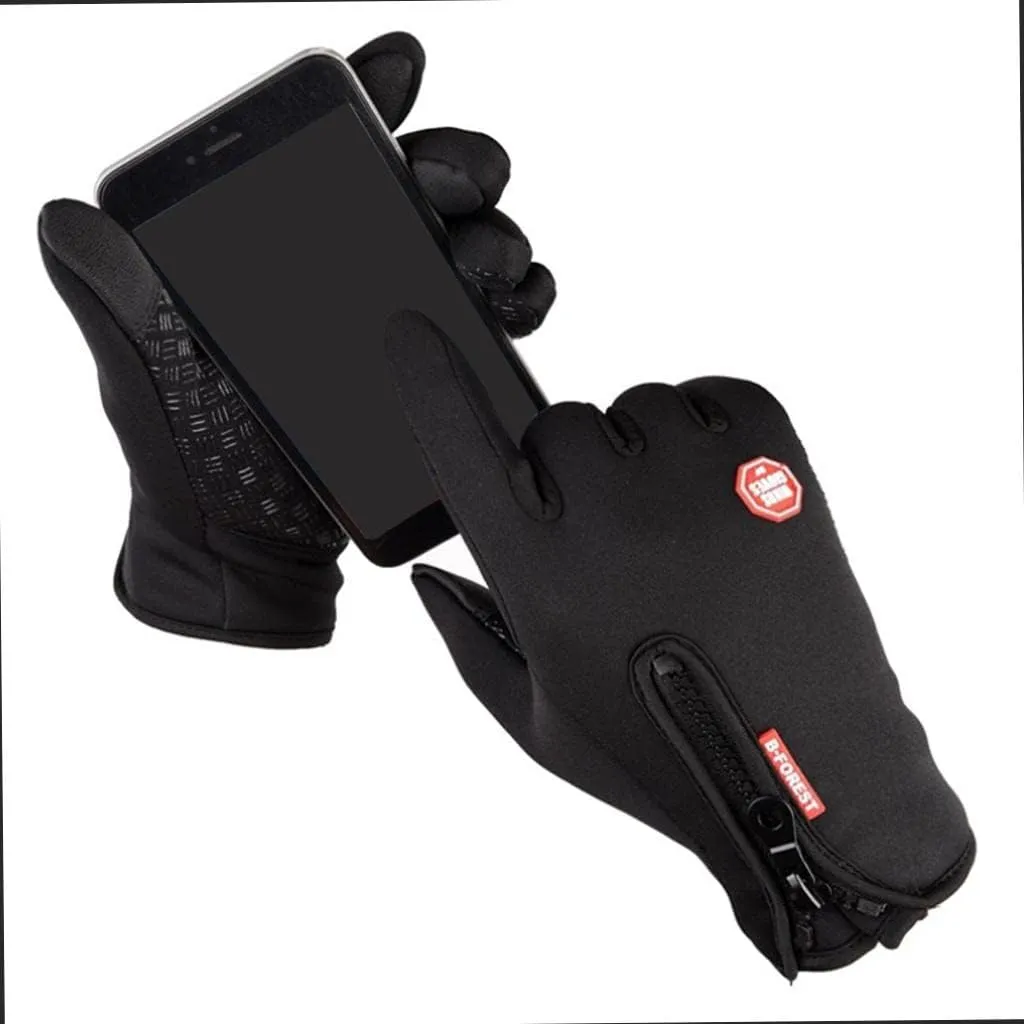 misppro 1 Pair Waterproof Gloves Thermal Fleece Motorcycle Glove Touch Screen Mitten