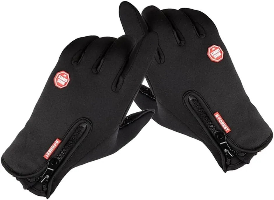 misppro 1 Pair Waterproof Gloves Thermal Fleece Motorcycle Glove Touch Screen Mitten
