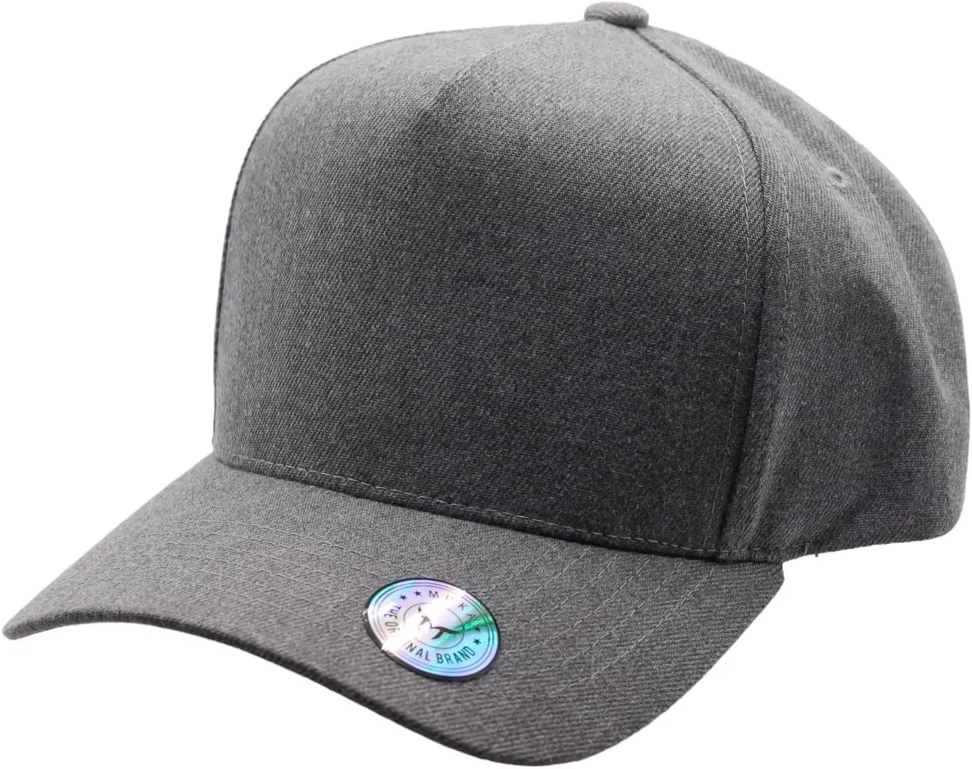 Muka 5 Panel Hats Structured Baseball Cap K-Frame Solid Cotton Twill Hat High Profile Golf Hat Adjustable Snapback Hat