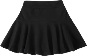 Neutocd Toddler Baby Girls Skirts Skorts Elastic Girl Pleated Skirts Kid Casual Stretch Waist Skater Skort Built in Shorts