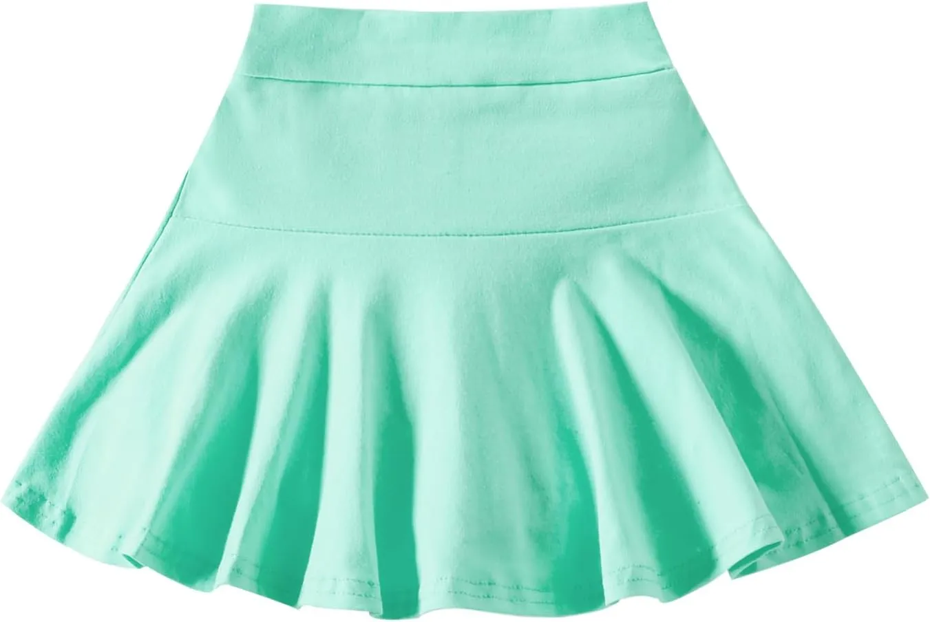 Neutocd Toddler Baby Girls Skirts Skorts Elastic Girl Pleated Skirts Kid Casual Stretch Waist Skater Skort Built in Shorts