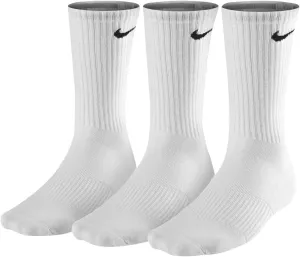 Nike Men's 1/2 Cushioned Crew Sport Socks 3-Pack, L, White