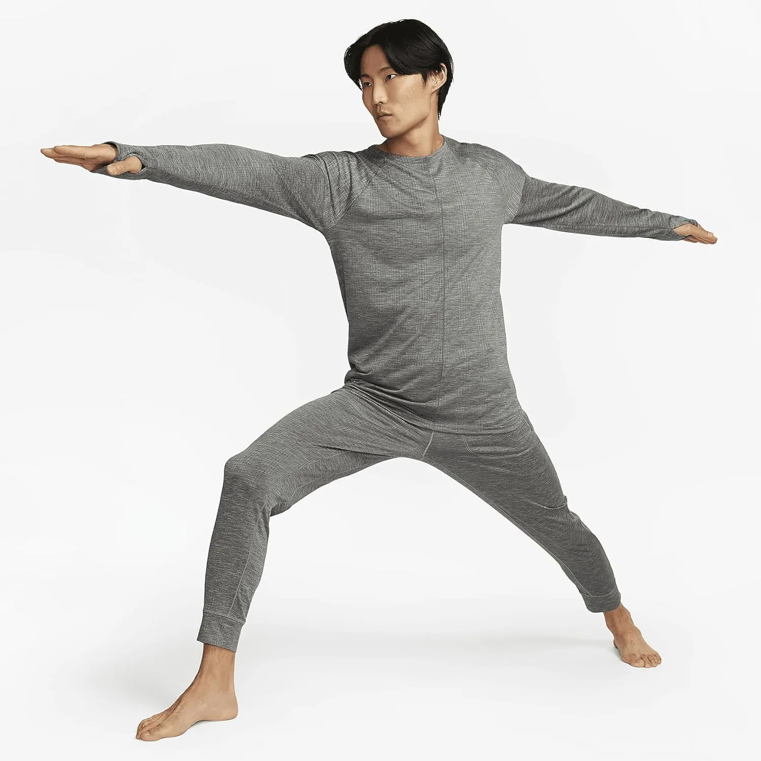 Nike Yoga Men's Dri-FIT Joggers (FB7782-065, Cool Grey/Heather/Cool Grey)