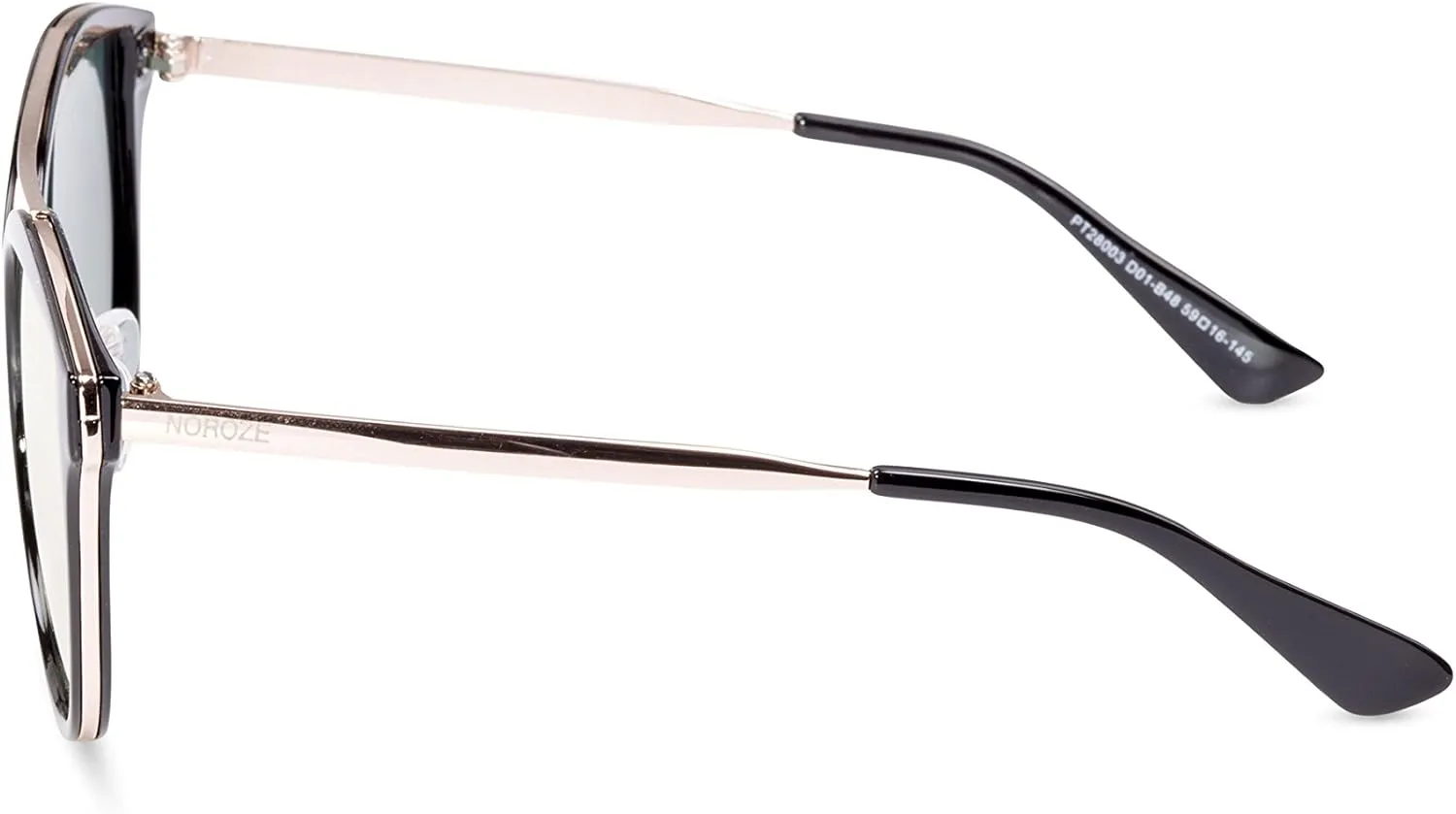 NOROZE Womens Polarised Double Bridge Cat Eye Sunglasses Shades
