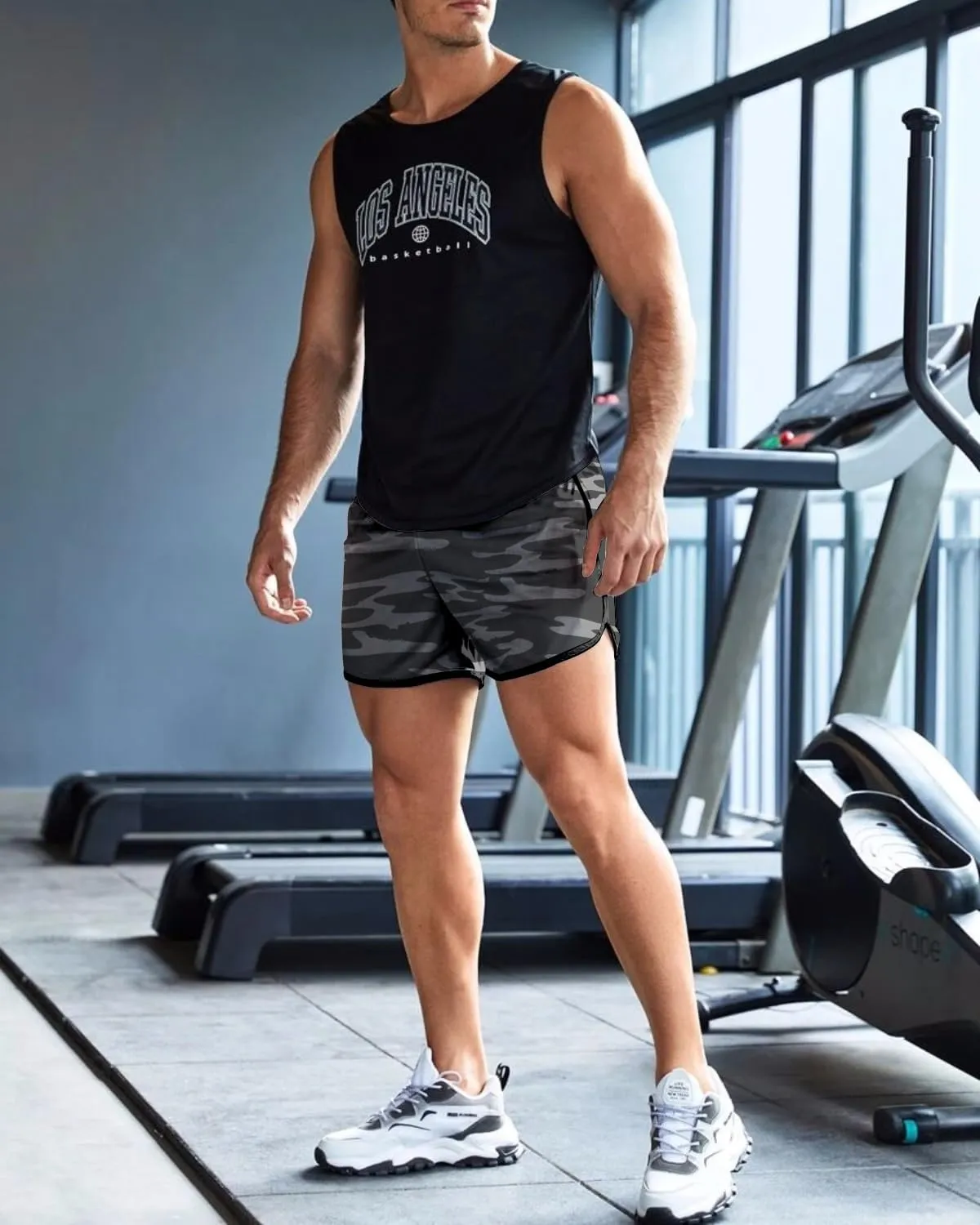 OEBLD Mens Running Shorts 3 Inch Breathable Quick Dry Workout Athletic Short Shorts with Zipper Pockets