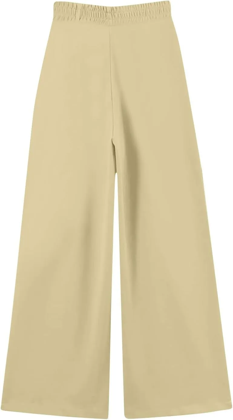Oversized Wide Leg Sweatpants Women Baggy Drawstring High Waisted Sweatpants Active Workout Pants with Pockets