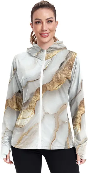 Plain Hoodie Long Sleeve Swim Shirts for Women UPF 50  Protection Workout Sweatshirt Hiking Outdoor Performance