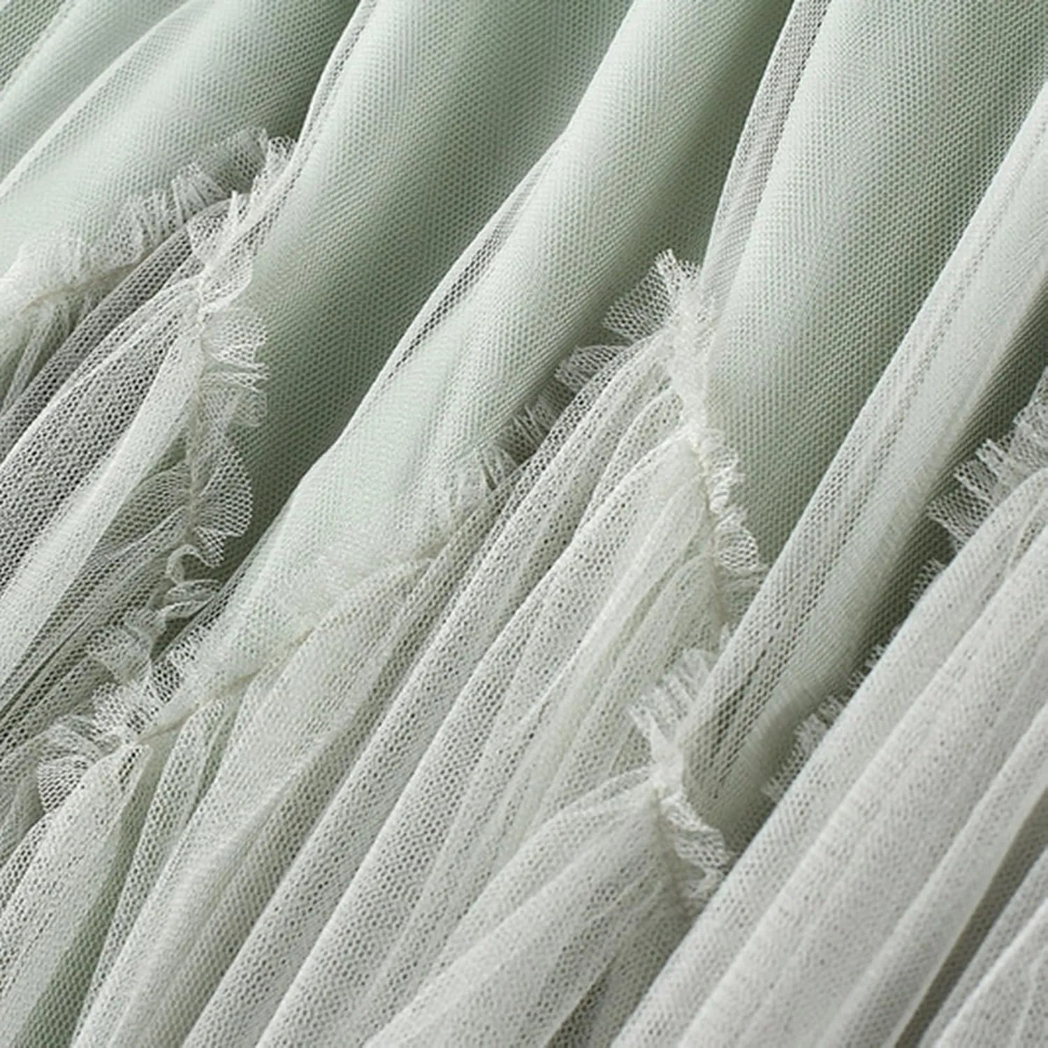 Pleated Skirts for Women Tulle Skirt Formal High Low Asymmetrical A-Line Fairy Elastic Waist Layered Long Midi Skirts