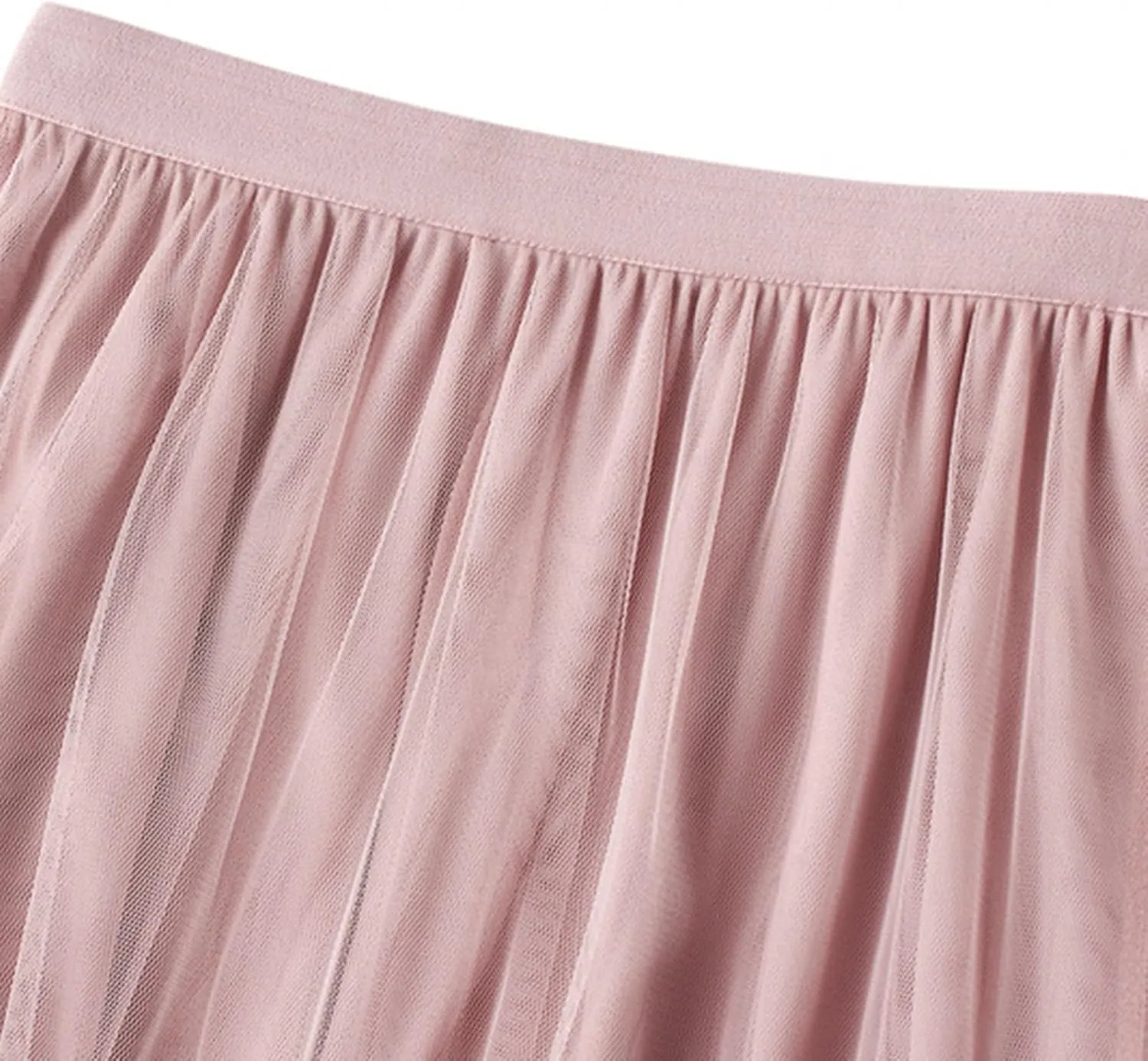 Pleated Skirts for Women Tulle Skirt Formal High Low Asymmetrical A-Line Fairy Elastic Waist Layered Long Midi Skirts