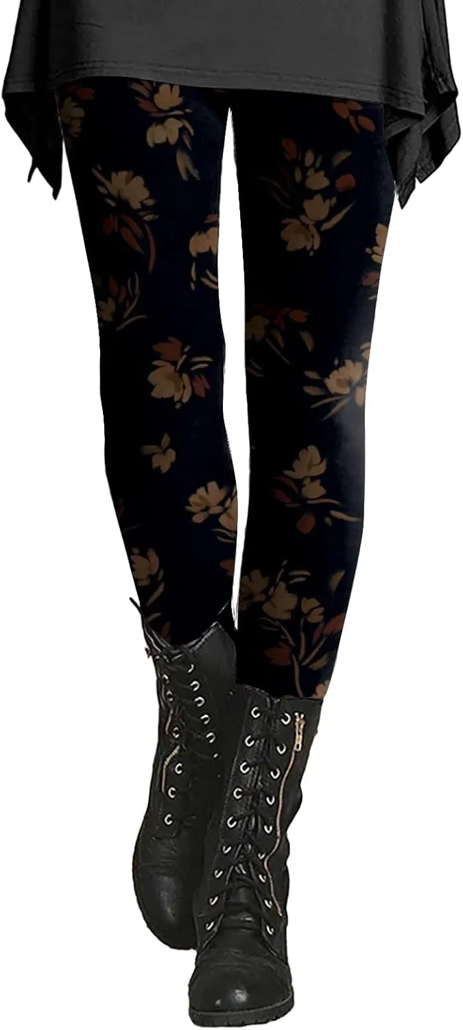 Plus Size Leggings for Women Womens Plus Size Leggings with Pocket High Waisted Halloween Leggings