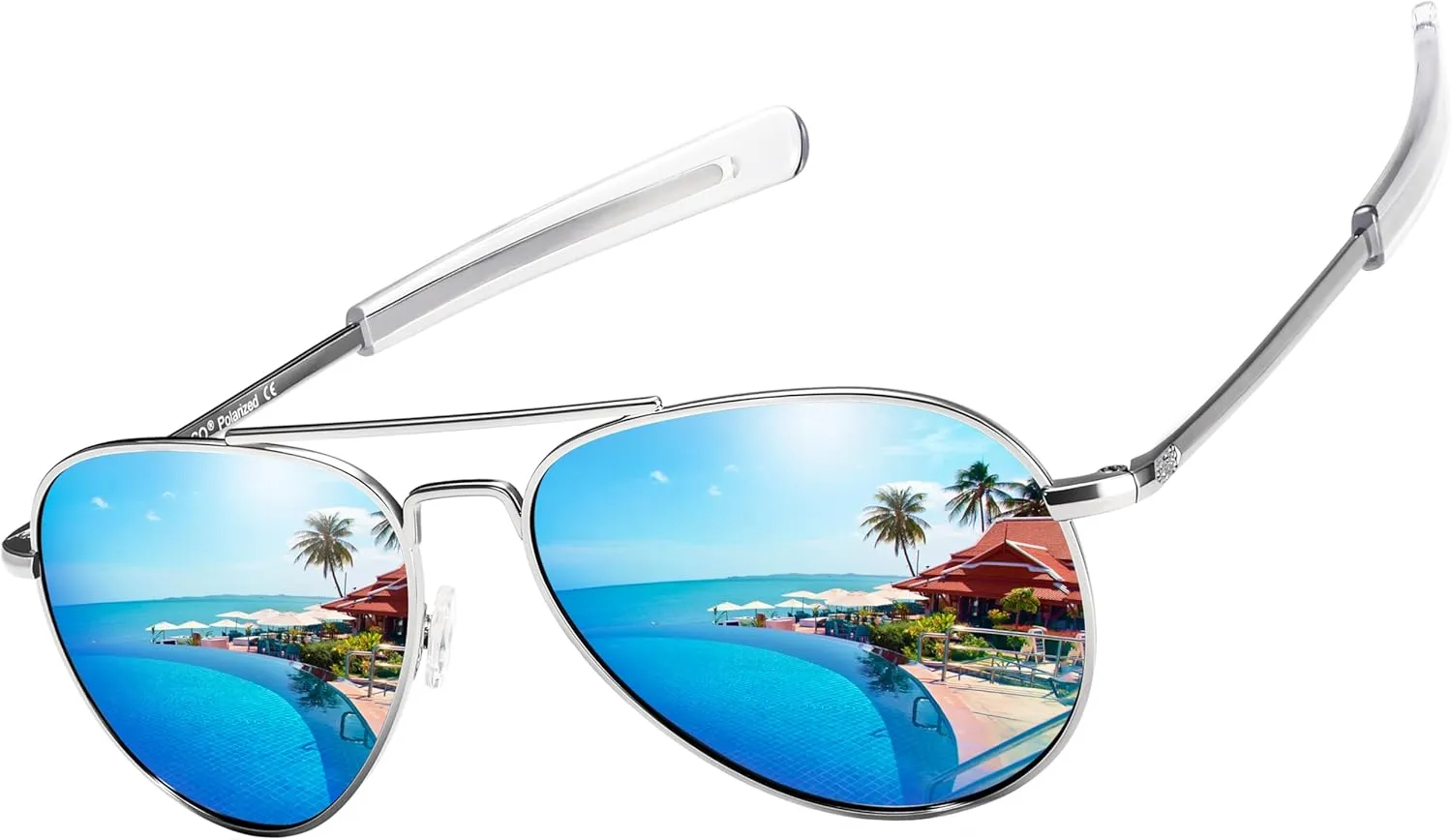 Polarized Aviator Sunglasses for Men Women Driving Sun glasses Metal Frame UV400 Protection