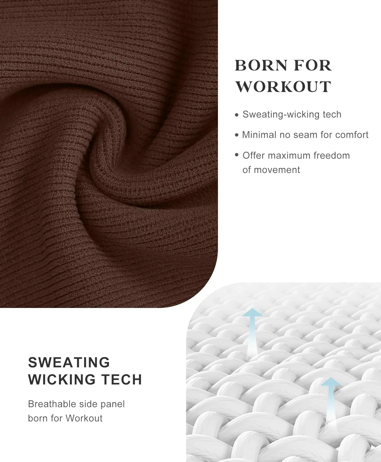 Popilush Jumpsuits for Women Long Sleeve Built-In Bra Square Neck Full Length Leggings Bodycon Stretch Workout Outfits
