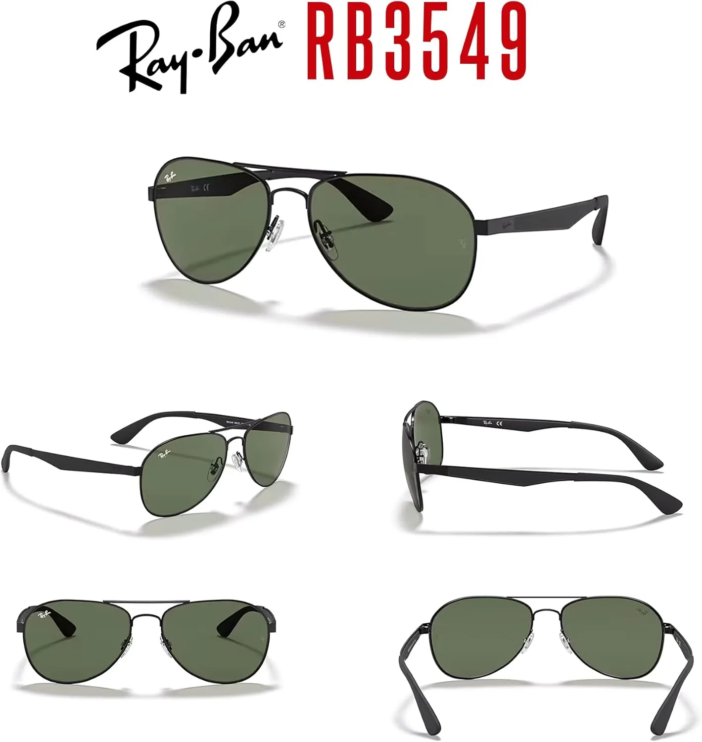 Ray-Ban RB3549 Aviator Sunglasses for Men for Women   BUNDLE With Deisgner iWear Compliemntary Eyewear Kit