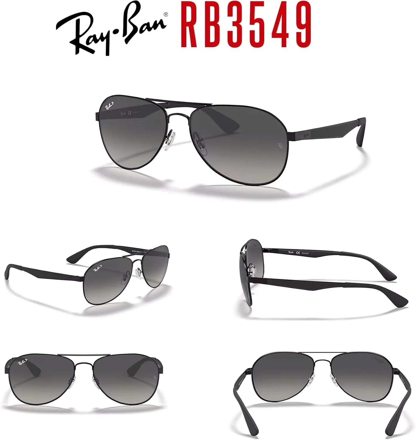 Ray-Ban RB3549 Aviator Sunglasses for Men for Women   BUNDLE With Deisgner iWear Compliemntary Eyewear Kit