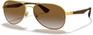 Ray-Ban RB3549 Aviator Sunglasses for Men for Women   BUNDLE With Deisgner iWear Compliemntary Eyewear Kit