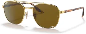 Ray-Ban RB3688 Square Sunglasses for Men for Women   BUNDLE With Designer iWear Complimentary Eyewear Kit