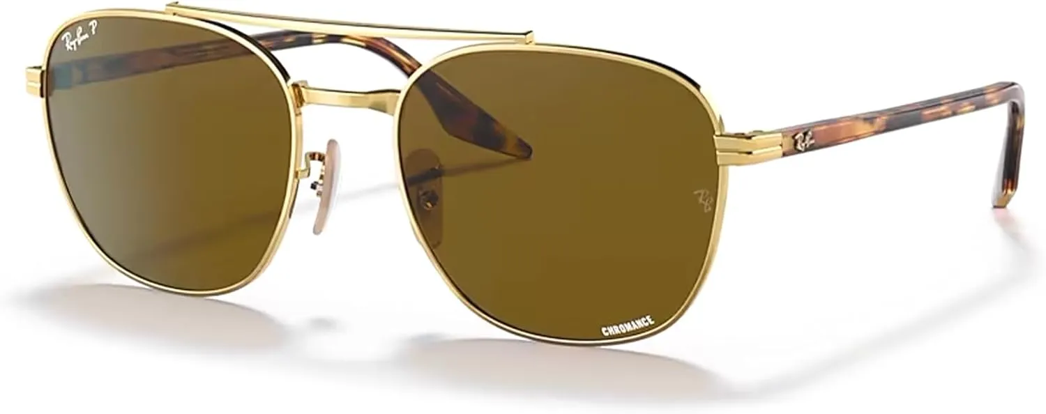 Ray-Ban RB3688 Square Sunglasses for Men for Women   BUNDLE With Designer iWear Complimentary Eyewear Kit