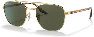 Ray-Ban RB3688 Square Sunglasses for Men for Women   BUNDLE With Designer iWear Complimentary Eyewear Kit