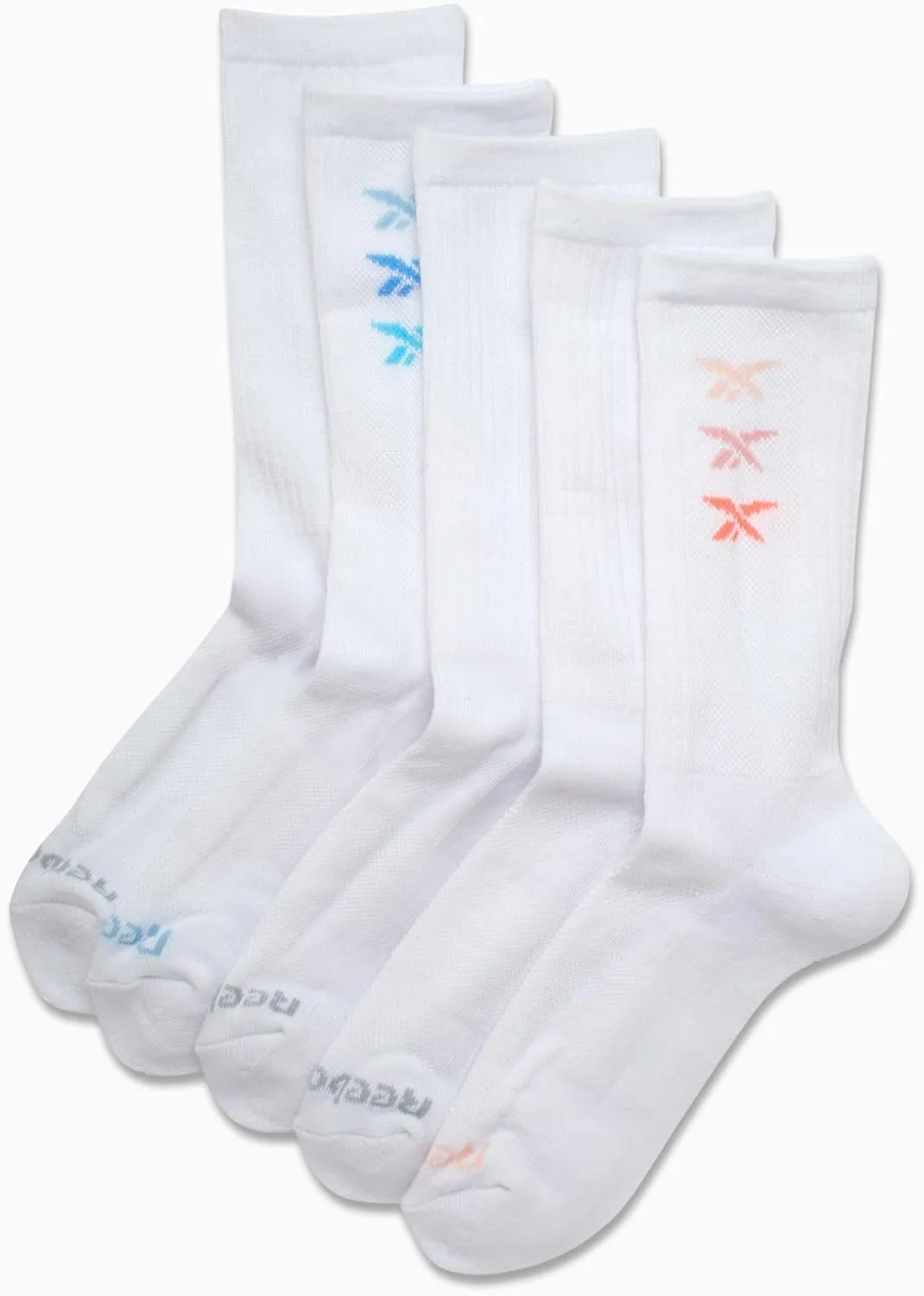 Reebok Womens Crew Socks - 5 Pack Athletic Performance Moisture-Wicking Cushioned Mid Calf Socks for Women (Sizes: 4-10)