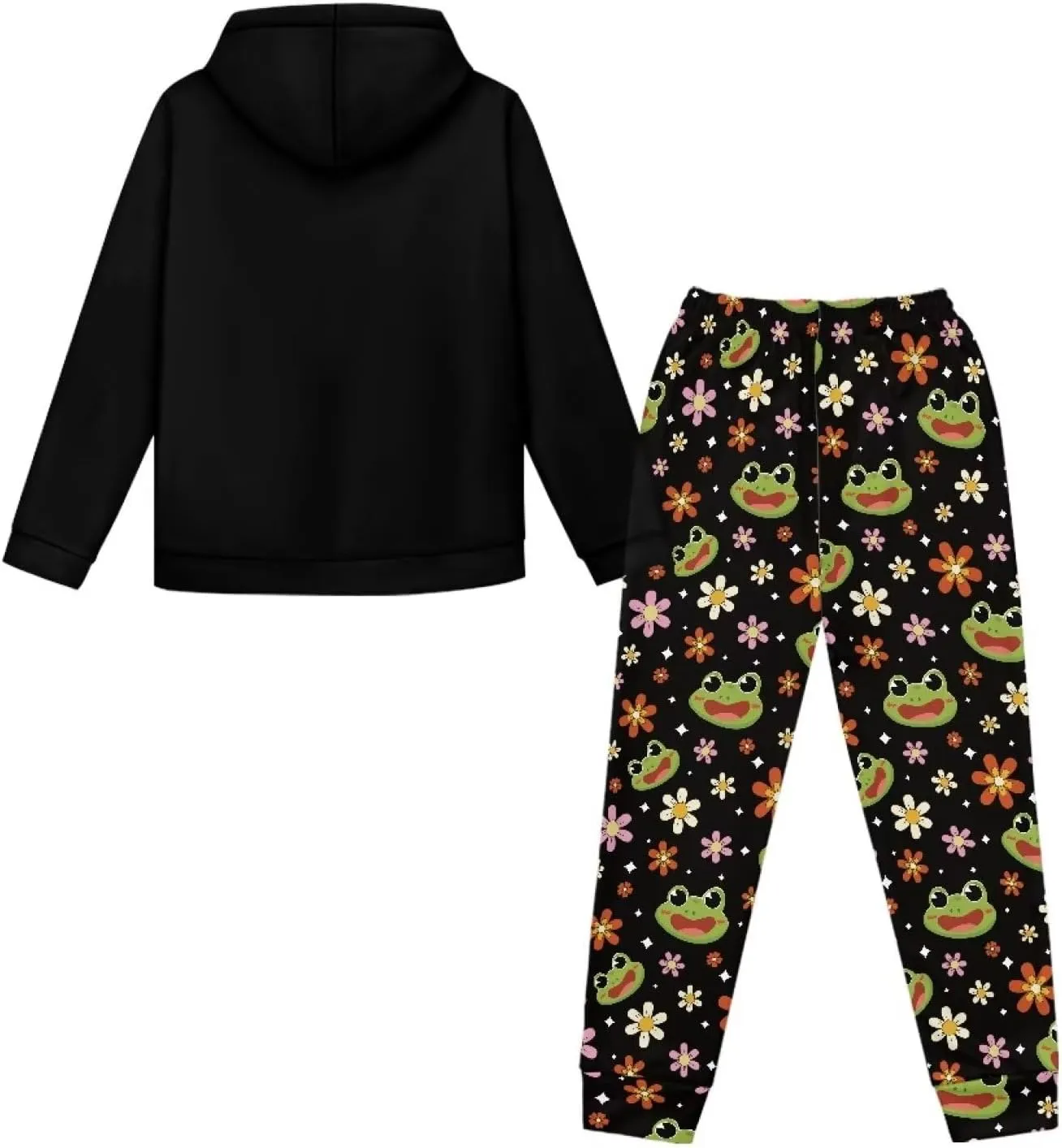 Renewold 2 Pieces Sweatsuits Set Long Sleeve Kids Hoodie Sweatshirt Jogger Sweatpants Girls Tracksuits Activewear