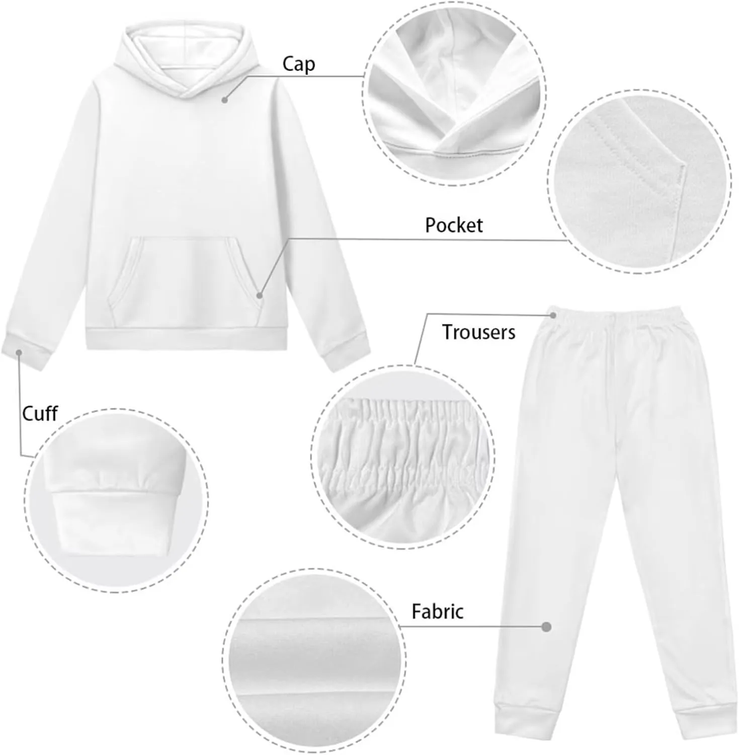 Renewold 2 Pieces Sweatsuits Set Long Sleeve Kids Hoodie Sweatshirt Jogger Sweatpants Girls Tracksuits Activewear
