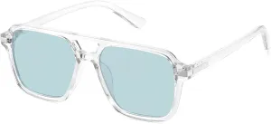 Retro Aviator Sunglasses for Women Men Trendy Classic Square 70s 80s 90s Vintage Shades Double Bridge Aviators FZN813