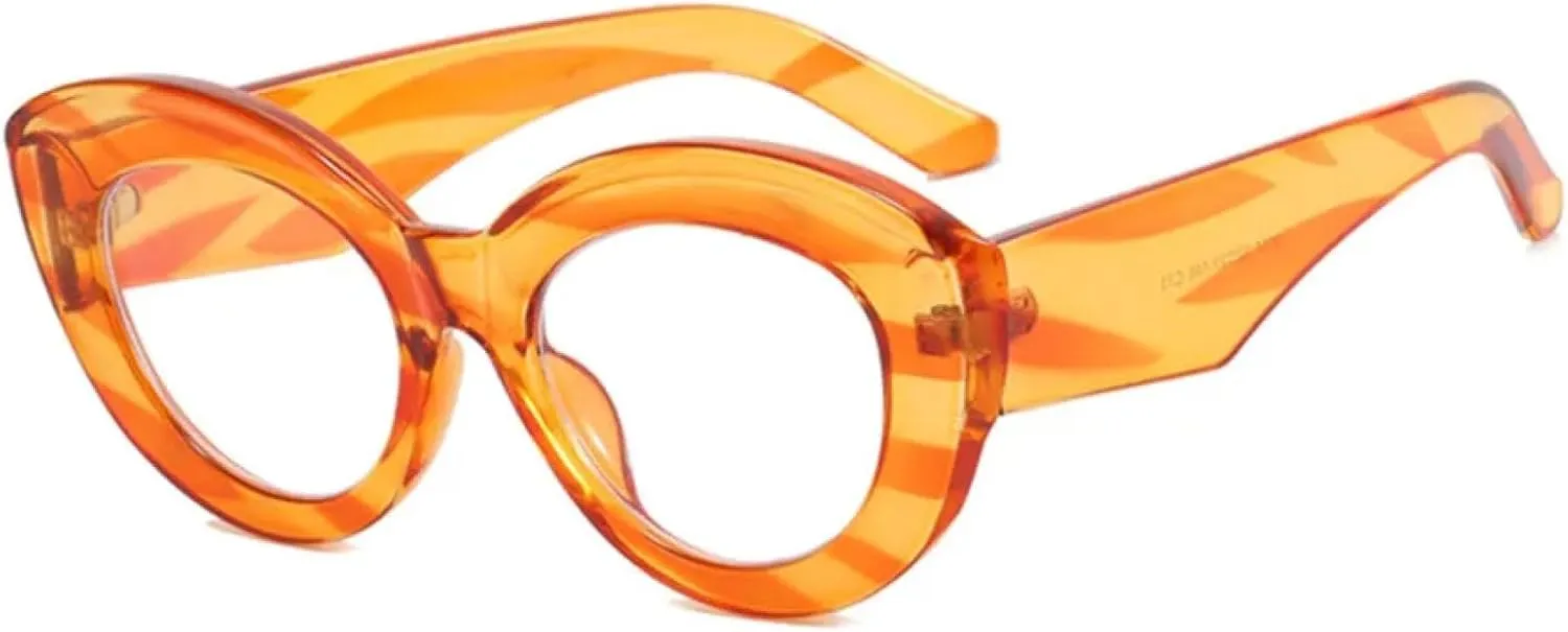 Retro Fashion Cat Eye Female Glasses for Women Men Frame Clear Lens